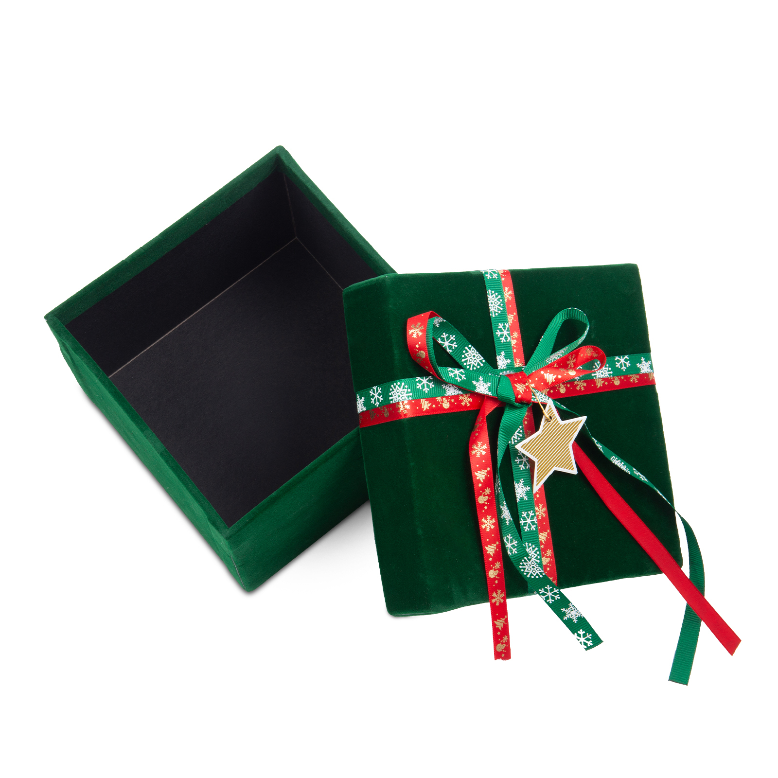 Personalisiertes 6 Namen & Text Holz Weihnachtsornament Baum & Emaille Tasse - Geschenkbox Set