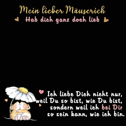 Personalisierter Text Mäusepaar Schlüsselanhänger - Mein lieber Mäuserich, hab dich ganz doch lieb - Schlüsselanhänger & Geschenkkarte Set