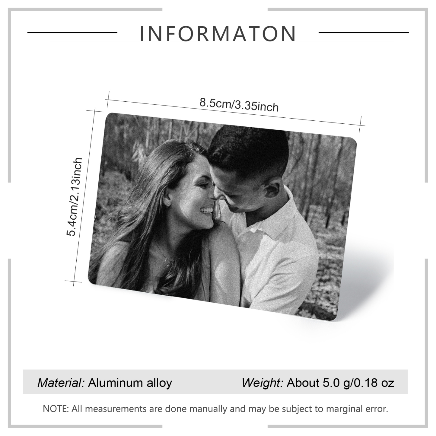 Personalisiertes Foto & Name & Buchstabe Herren Geldbörse & Foto & Text Schwarz-weiße Geldbörse Karte & Foto & 2 Texte Schlüsselanhänger Geschenkbox Set für Mann