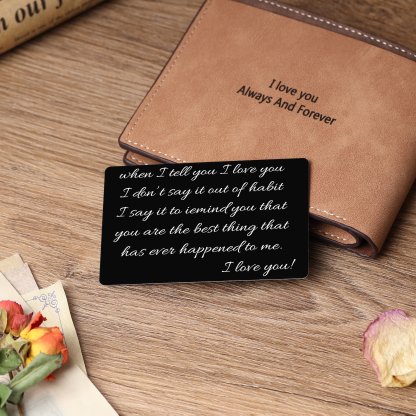 Personalisiertes Foto & Name & Buchstabe Herren Geldbörse & Foto & Text Schwarz-weiße Geldbörse Karte & Stift Geschenkbox Set für Mann/ Freund