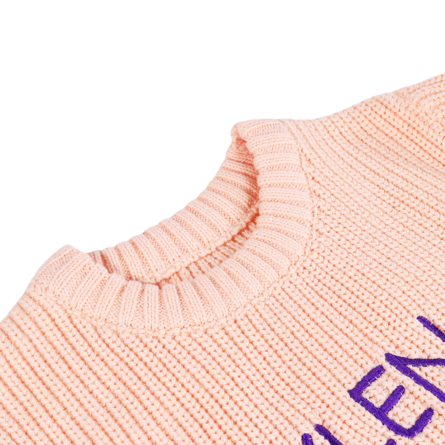 Personalisierte 2 Namen & Farbe Baby Kinder Baumwolle Pullover mit Rundhalsausschnitt Doppelte Beschriftung mit bunten Garnfarben