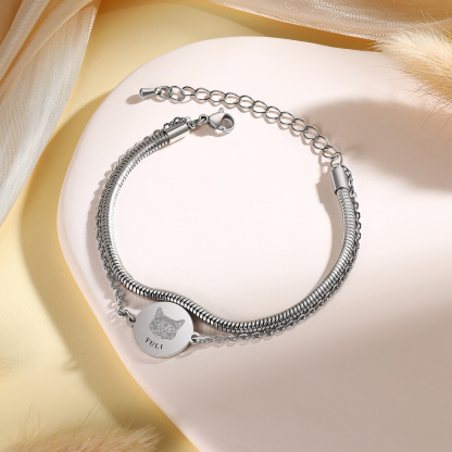 Personalisiertes Hausetiert Foto - Schlangenkette-Armband