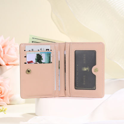 RFID Rosa PU-Leder Blumen-name Damenbörse: Geburtsblumen-Gravurt