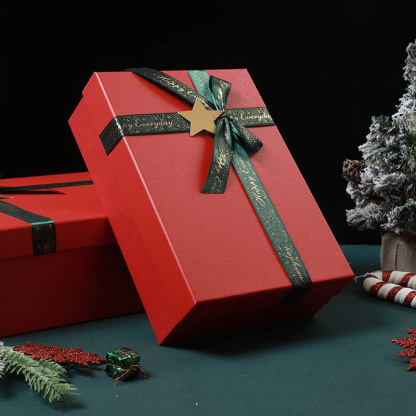 Rot & Grün Geschenkbox in drei Größen – Ideal für Weihnachten