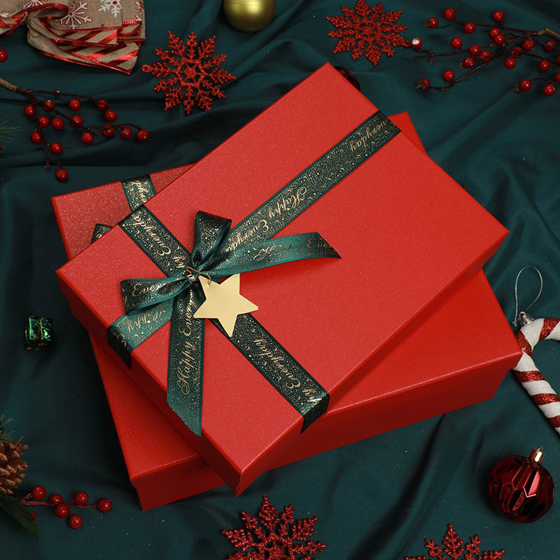 Rot & Grün Geschenkbox in drei Größen – Ideal für Weihnachten