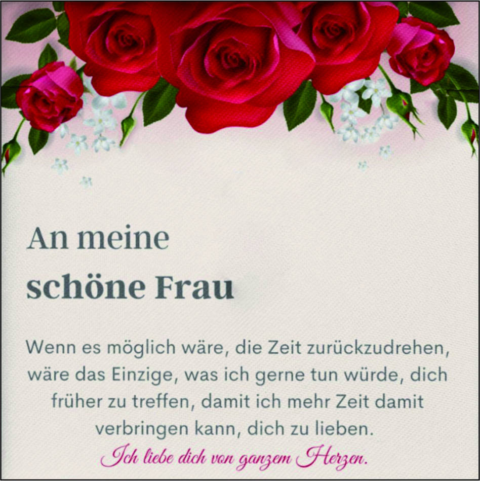 Karte -An meine schöne Frau Ich liebe dich von ganzem Herzen