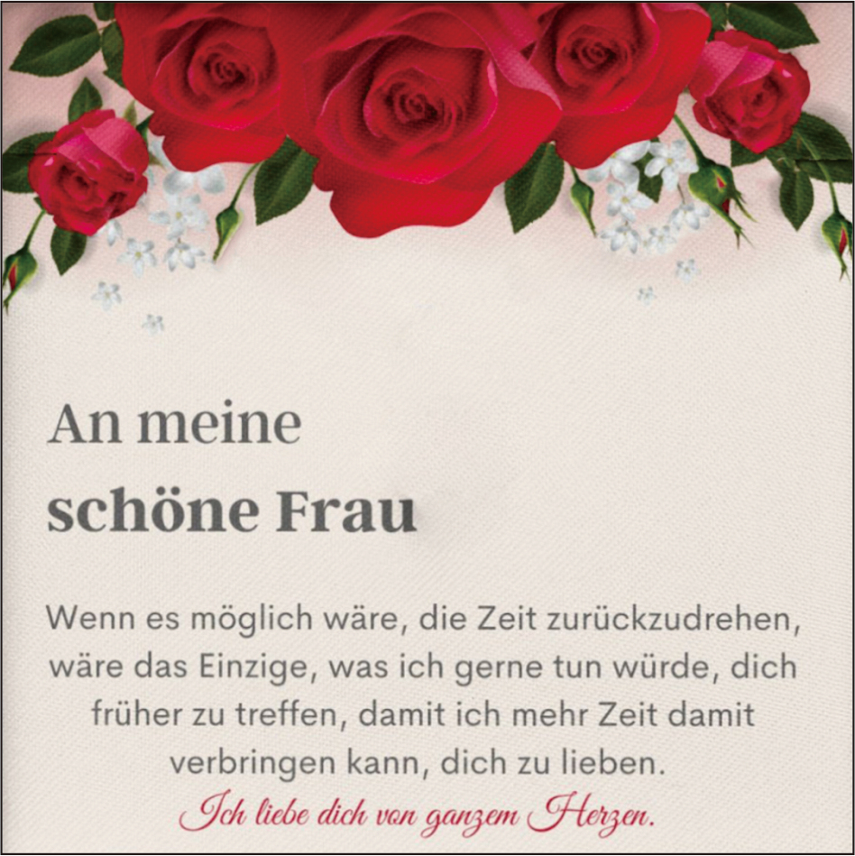 Karte -An meine schöne Frau Ich liebe dich von ganzem Herzen