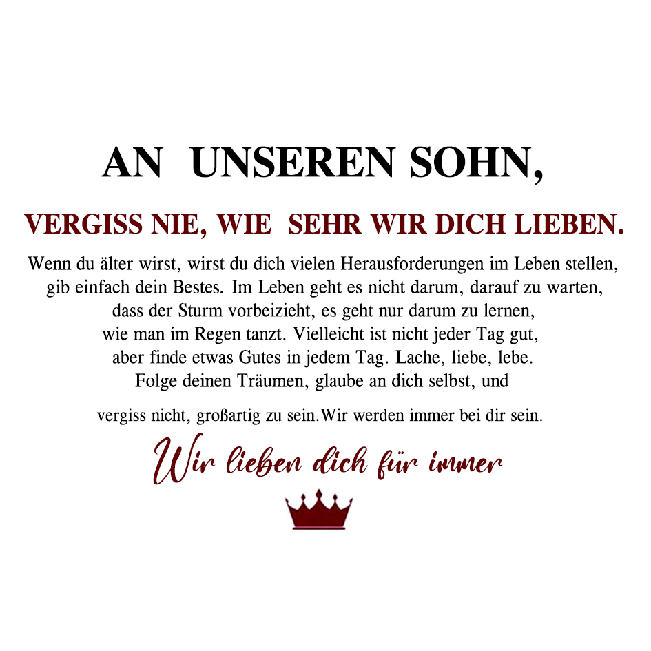 Personalisiertes Seilarmband für Sohn – Gravurarmband mit Botschaftskarte – Geschenk von Mama & Papa