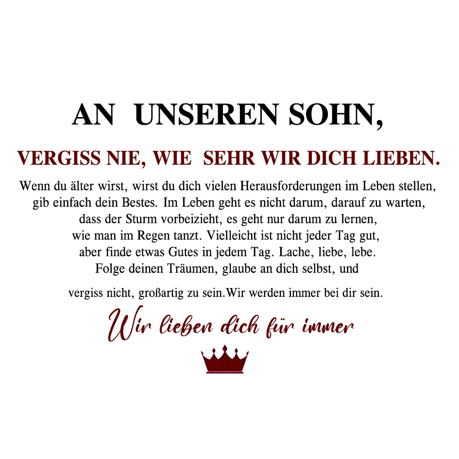 Personalisiertes Seilarmband für Sohn – Gravurarmband mit Botschaftskarte – Geschenk von Mama & Papa