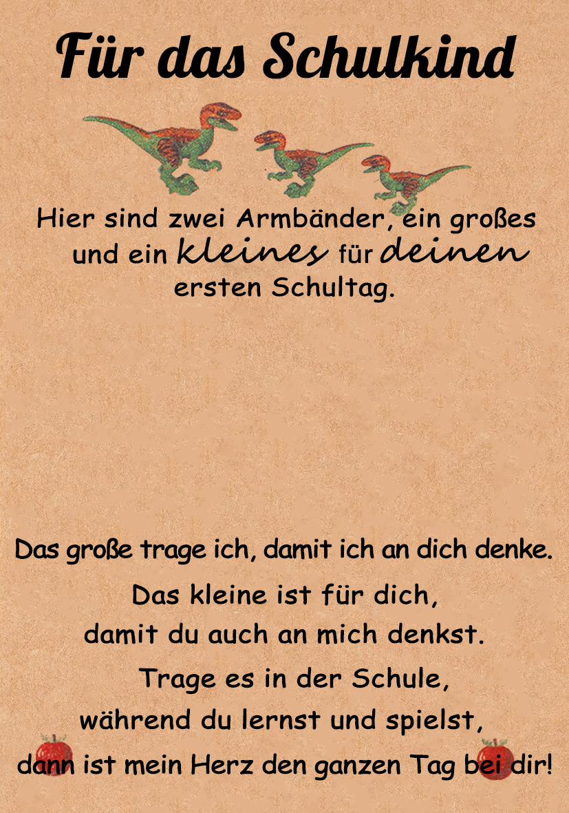 [Copy]Schulanfang Geschenkset -Personalisierter Name & Datum Emaille Tasse & 20 cm Lineal & Dino Armbänder Set - Geschenk für Schulkind mit Geschenk Box