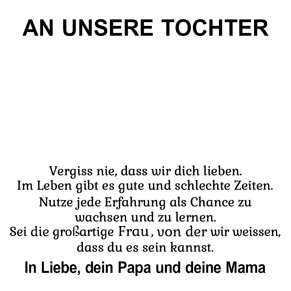 An meine Tochter Edelstahl Schlüsselanhänger-Mach keinen Blödsinn-Geschenk mit Nachrichtenkarte 