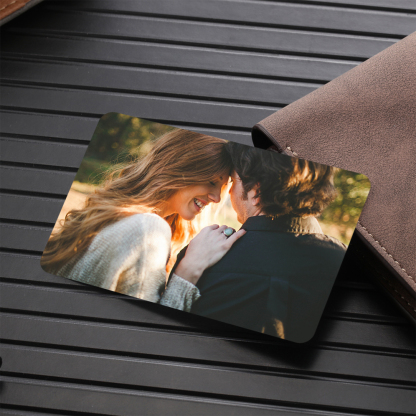 Personalisierte Foto & Name & Buchstabe Geldbörse & Foto & Text Wallet Card & Stift Geschenkbox Set für Mann Freund