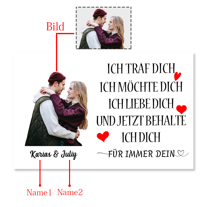 Personalisierter Name & Buchstabe & Foto Leder-Herren-Geldbörse & Wallet Card & Magnetarmband Geschenkbox Set