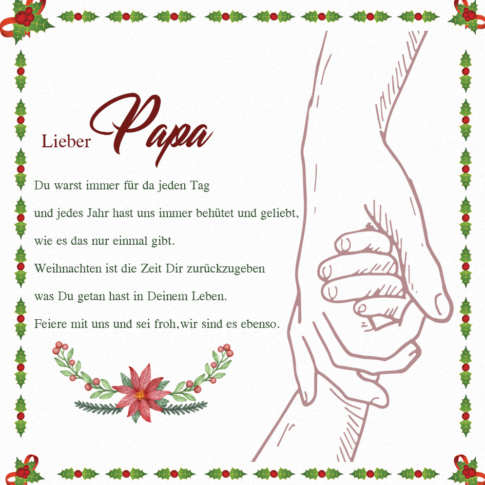 Weihnachten Geschenkkarte für Papa