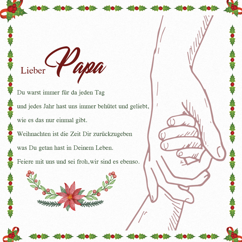 Weihnachten Geschenkkarte für Papa