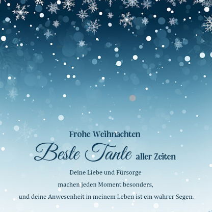 Weihnachtskarte für Tante – Beste Tante aller Zeiten