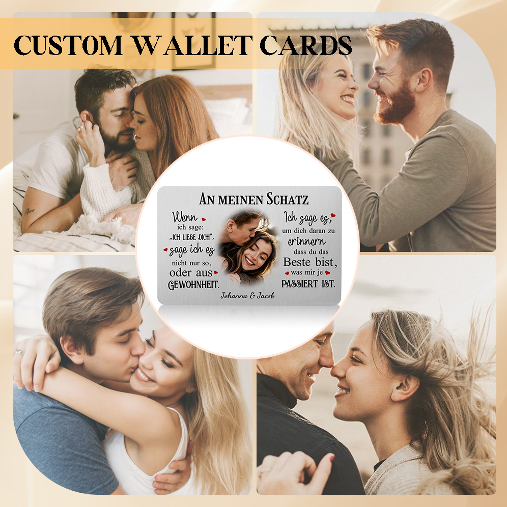 Personalisiertes 1 Foto & 2 Texte Geldbörsenkarte – Ich sage es, um dich daran zu erinnern, dass du das Beste bist, was mir je passiert ist – Geschenk für Paar