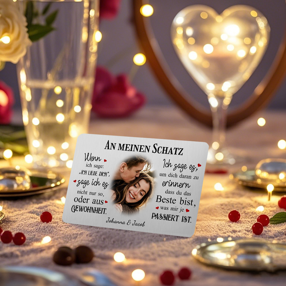 Personalisiertes 1 Foto & 2 Texte Geldbörsenkarte – Ich sage es, um dich daran zu erinnern, dass du das Beste bist, was mir je passiert ist – Geschenk für Paar