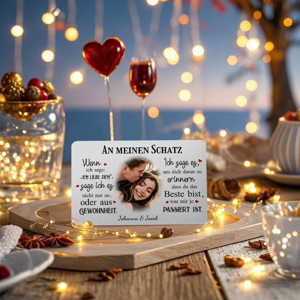 Personalisiertes 1 Foto & 2 Texte Geldbörsenkarte – Ich sage es, um dich daran zu erinnern, dass du das Beste bist, was mir je passiert ist – Geschenk für Paar
