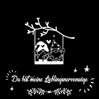 Personalisierter Buchstabe & Text Edelstahl Schlüsselanhänger – Du bist meine Lieblingsnervensäge – Geschenk mit Nachrichtenkarte für Paar