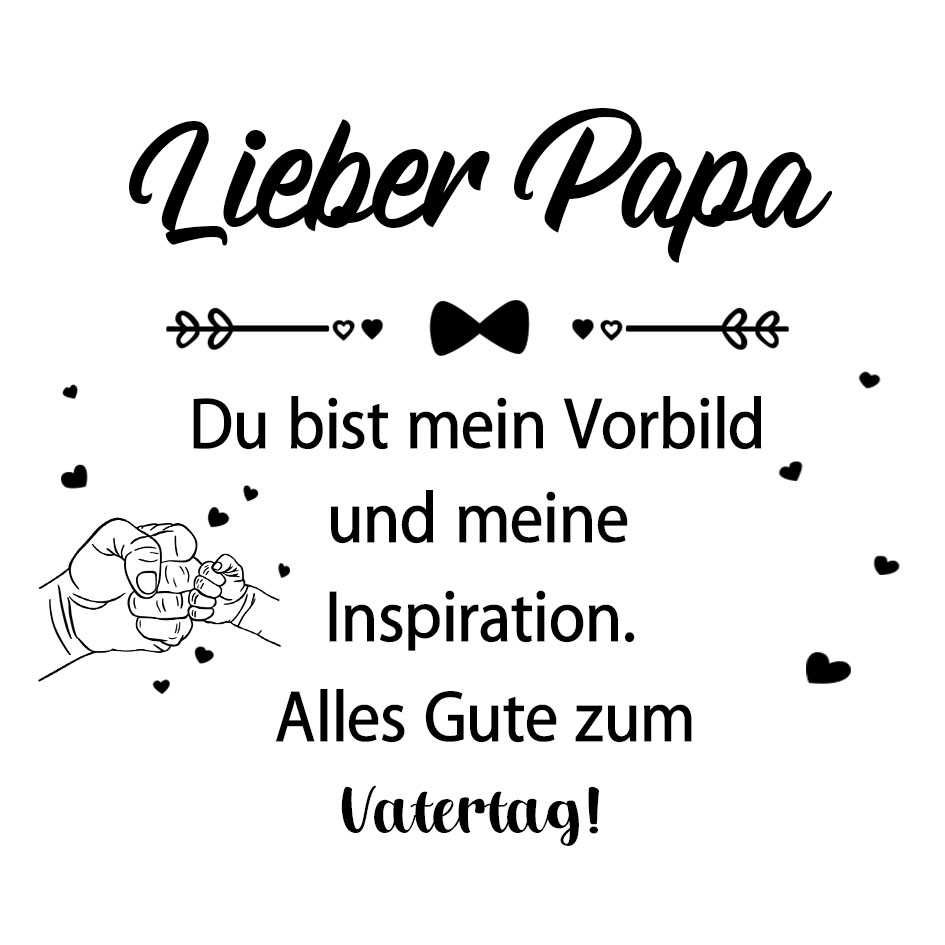 Eine liebevolle und berührende Karte für Papa/Vater - ICH LIEBE DICH PAPA