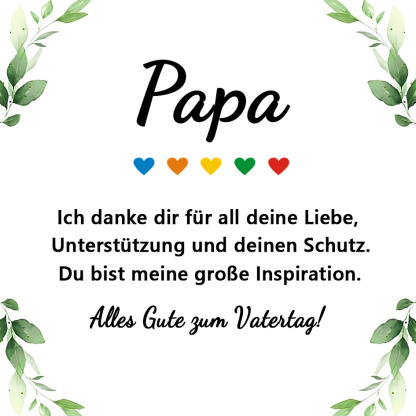Eine liebevolle und berührende Karte für Papa/Vater - ICH LIEBE DICH PAPA