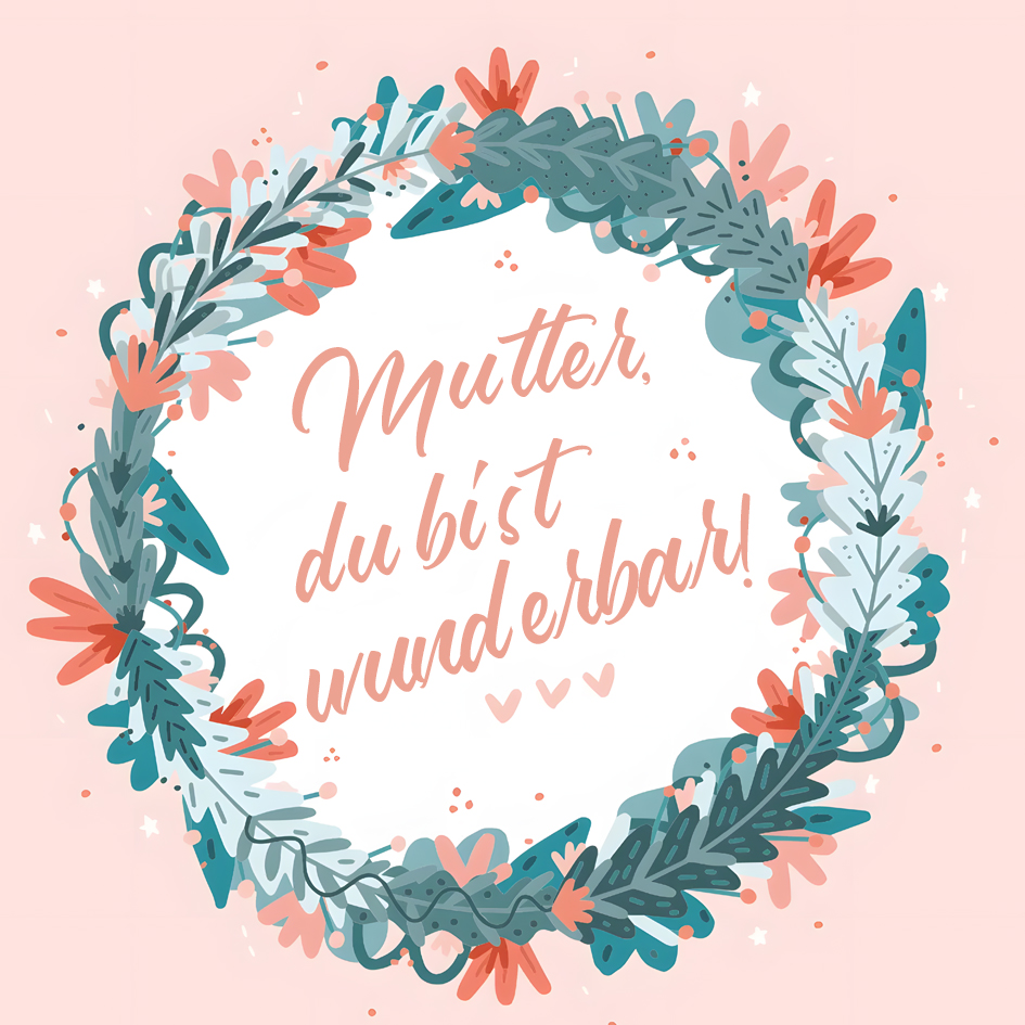 Eine liebevolle und berührende Karte für Mama/Mutter - ICH LIEBE DICH