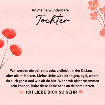Eine liebevolle und berührende Karte für Tochter