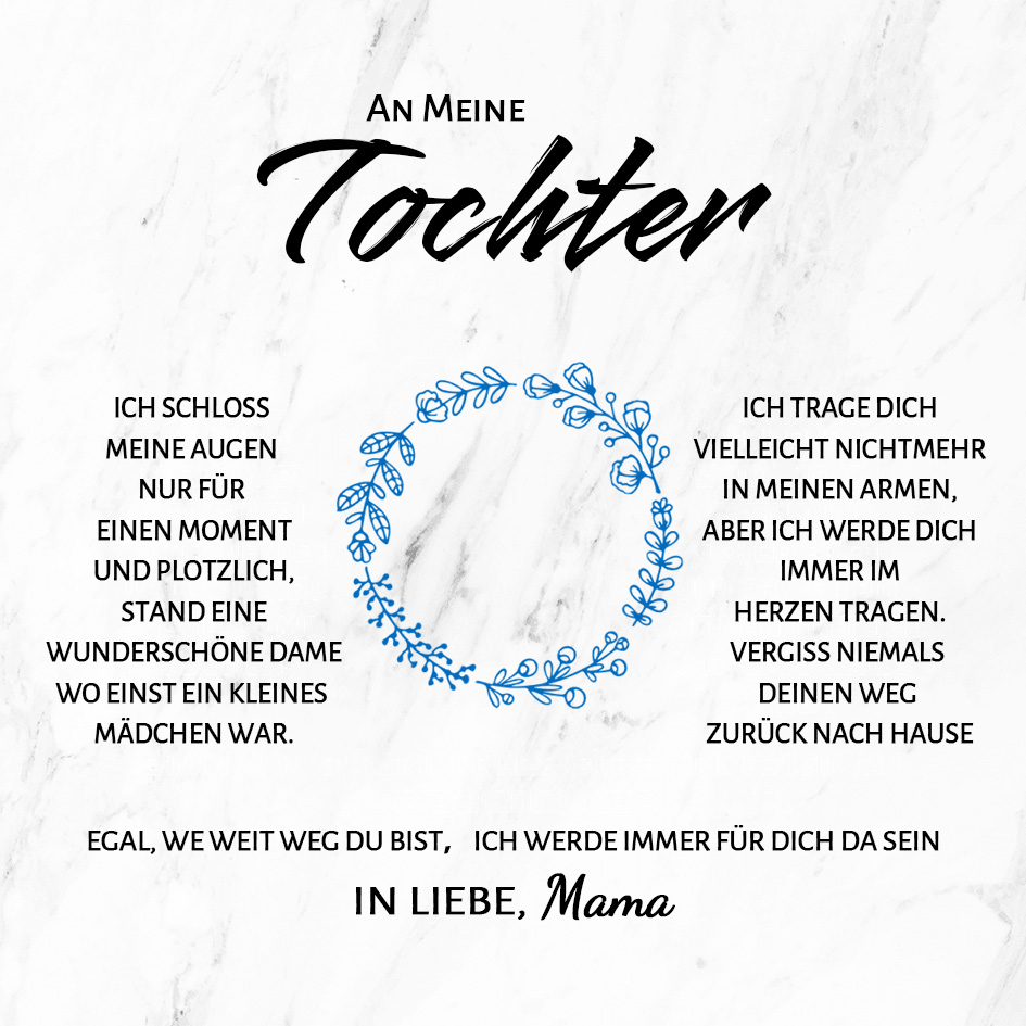 Eine liebevolle und berührende Karte für Tochter