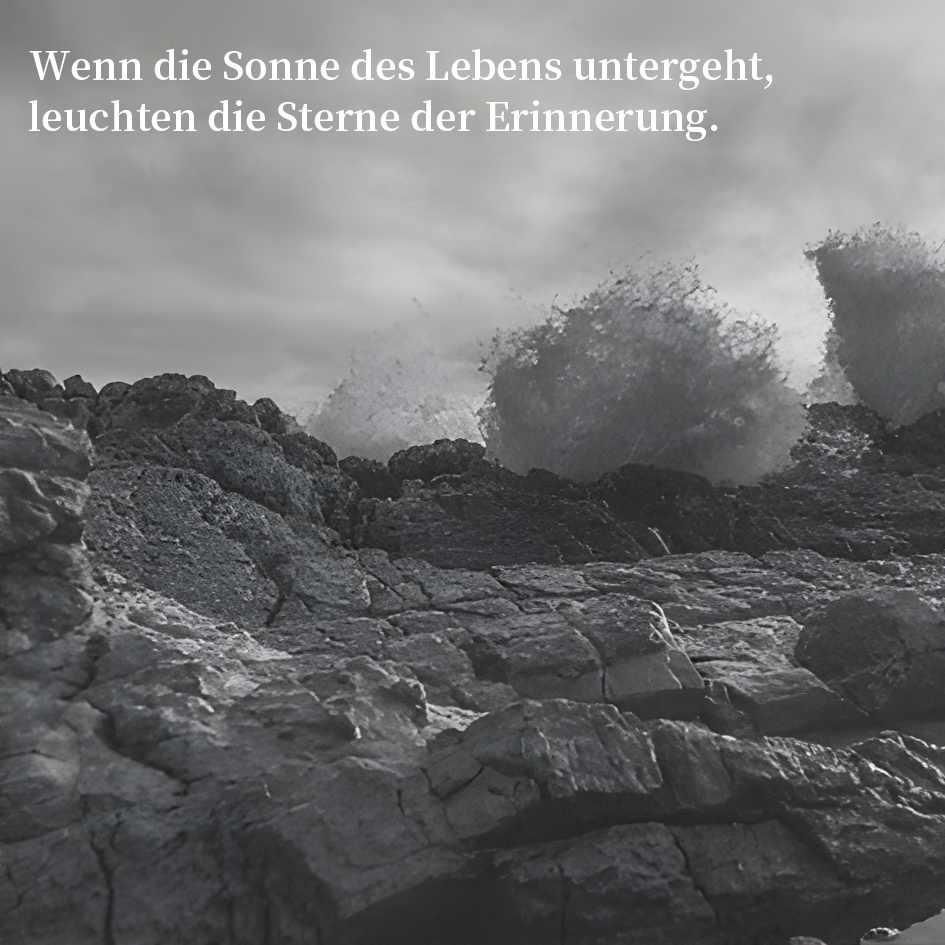 Karte zum Abschied -Der Weg Des Lebens Ist Begrenzt.  Doch Die Erinnerungen Sind Unendlich