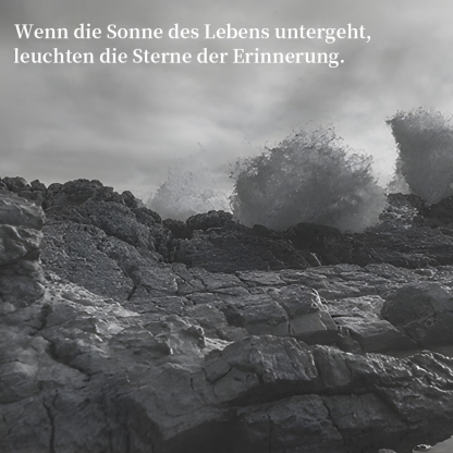 Karte zum Abschied -Der Weg Des Lebens Ist Begrenzt.  Doch Die Erinnerungen Sind Unendlich