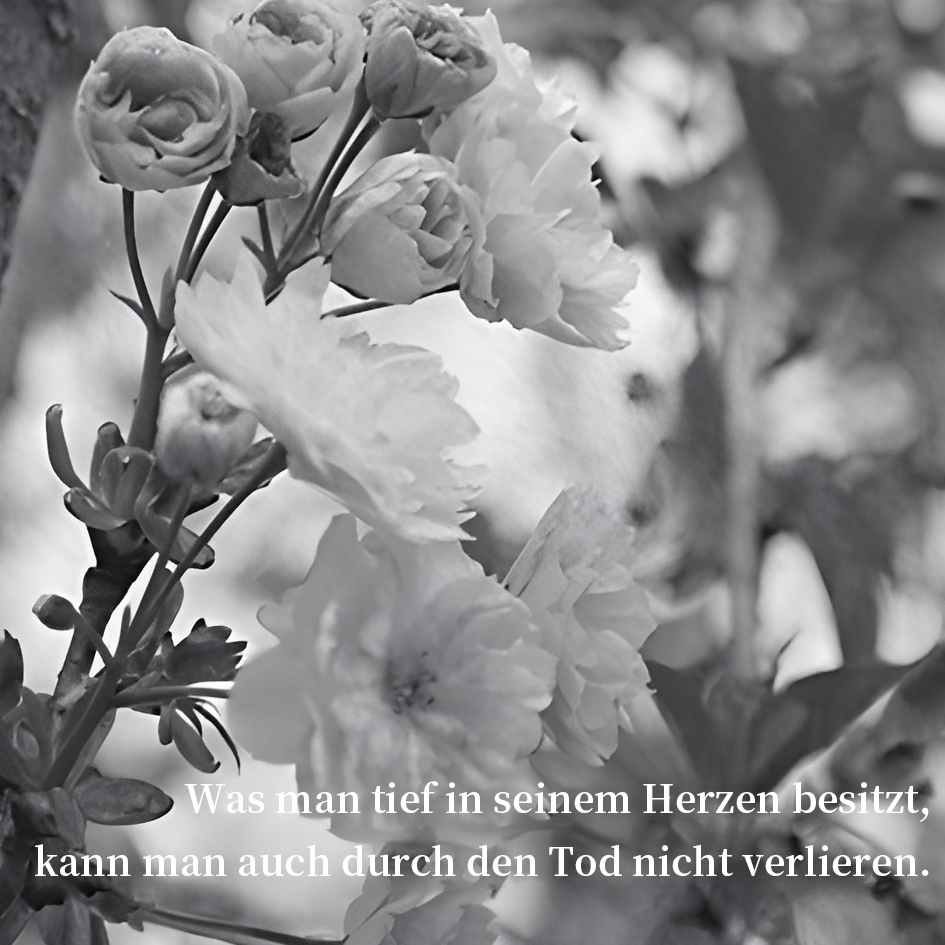 [Copy]Karte zum Abschied -Was man tief in seinem Herzen besitzt, kann man auch durch den Tod nicht verlieren.