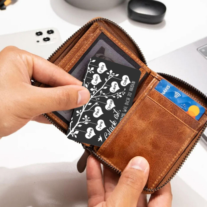 Personalisierte 8 Namen & 1Text kreative Edelstahl-Karte für Mama - Mama, ich liebe dich 