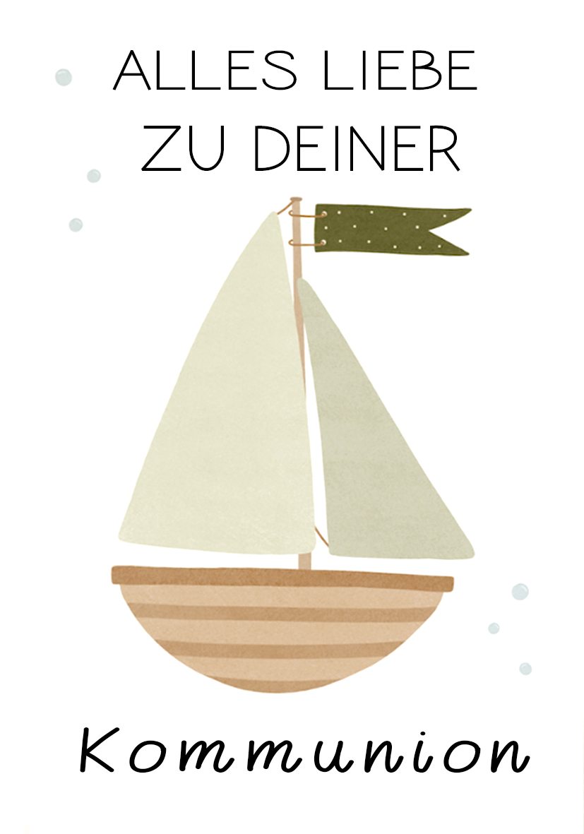 Eine liebevolle und berührende Karte zur-Konfirmation/Kommunion
