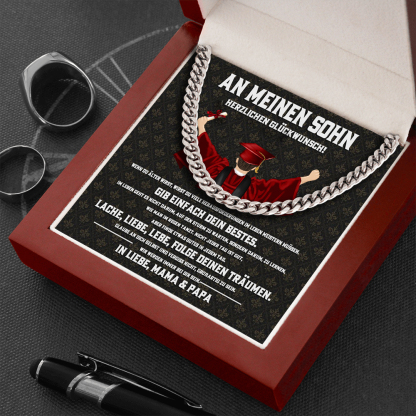 Halskette-An Meinen Geliebten Sohn - Geschenk mit Nachrichtenkarte