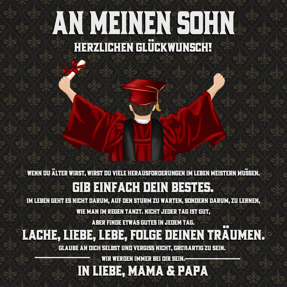 Eine liebevolle und berührende Karte für Abschluss von Sohn/Tochter
