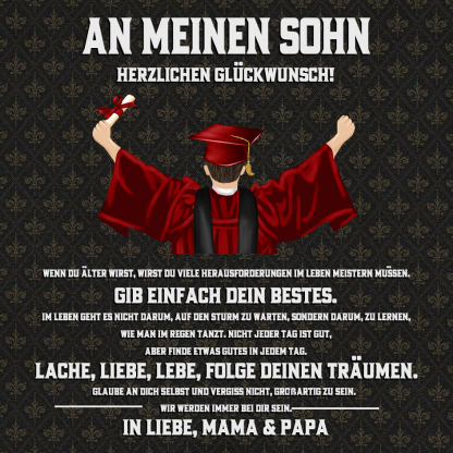 Eine liebevolle und berührende Karte für Abschluss von Sohn/Tochter