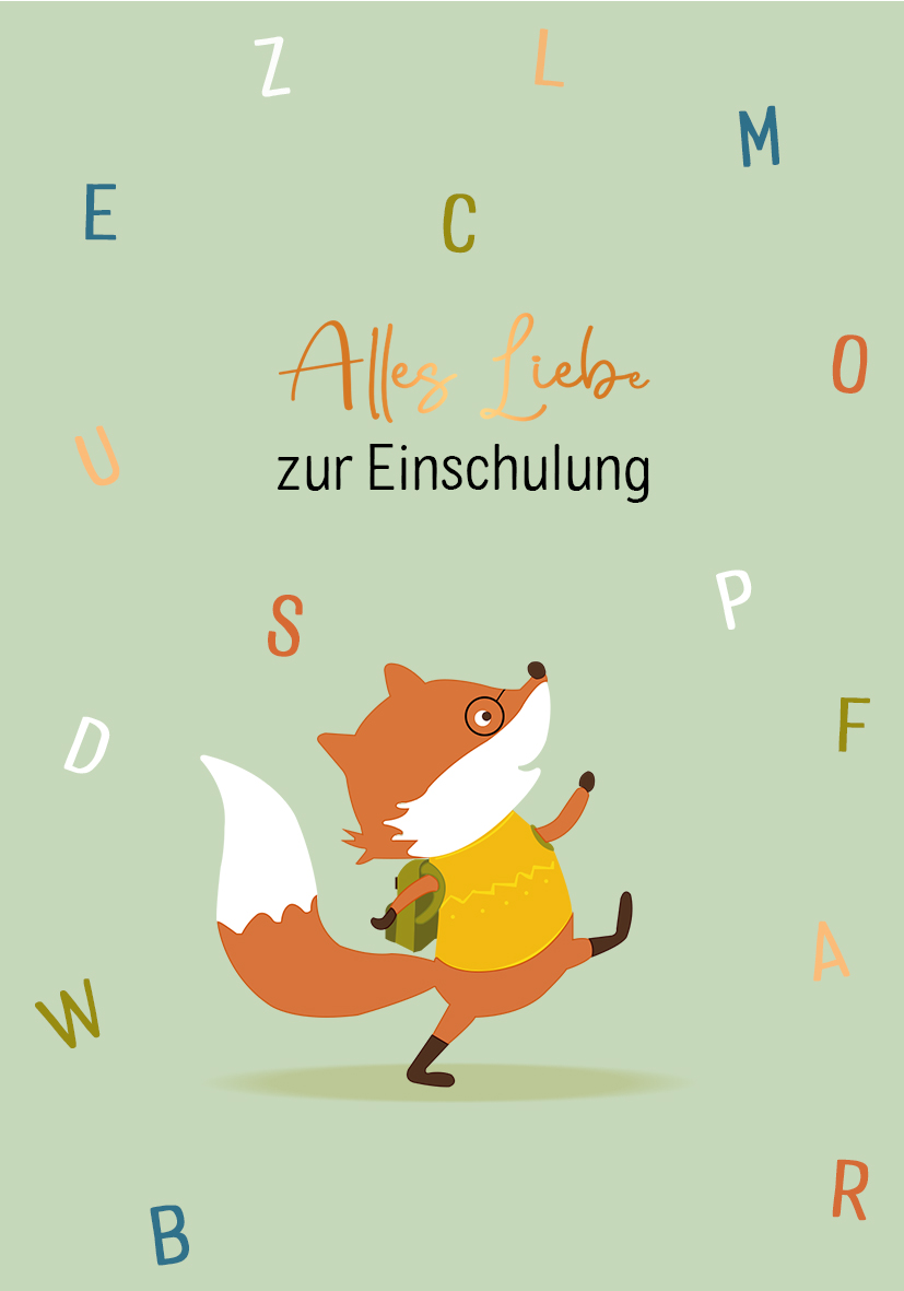 Eine liebevolle und berührende Karte für Kinder-Heute bin ich ein Schulkind