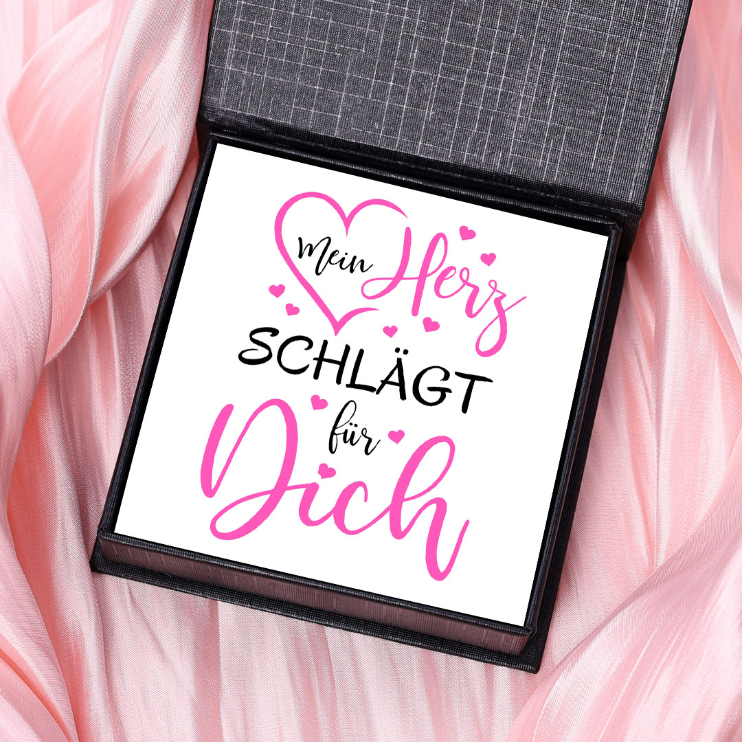 Liebe Karte MIT Box- Mein Herz schlägt für dich