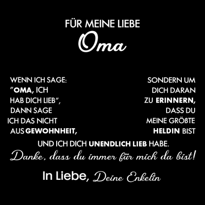 925 Sterling Silber Herz Halskette - An Meine geliebte Oma-Geschenk mit Nachrichtenkarte 