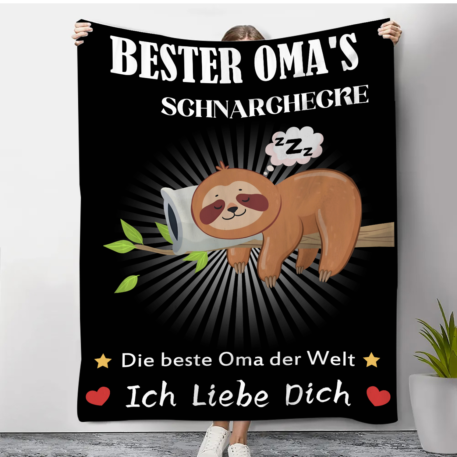 Beste Oma SchnarchecreDecke - Die beste Oma der Welt ich liebe dich - Geschenk für Großmutter