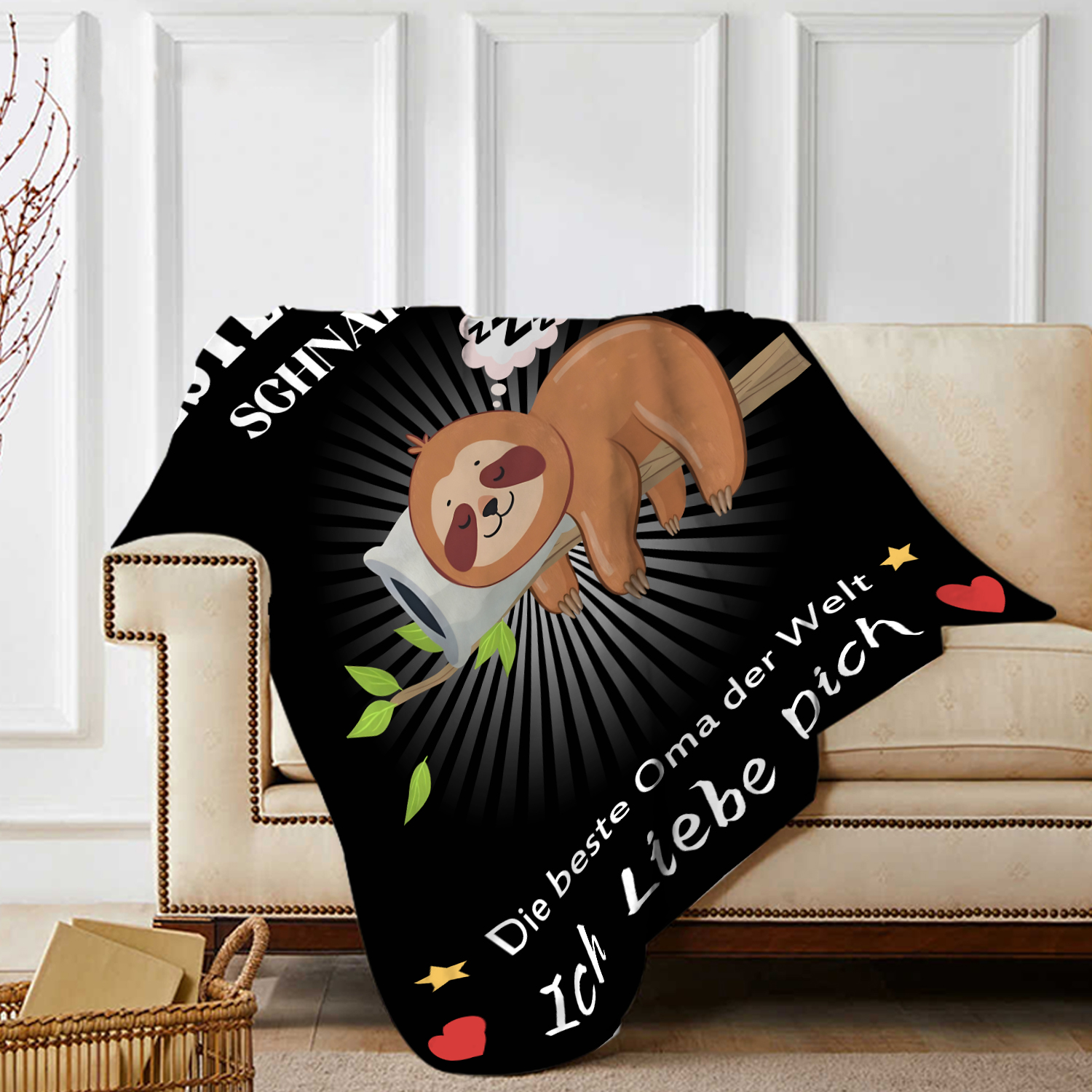 Beste Oma SchnarchecreDecke - Die beste Oma der Welt ich liebe dich - Geschenk für Großmutter