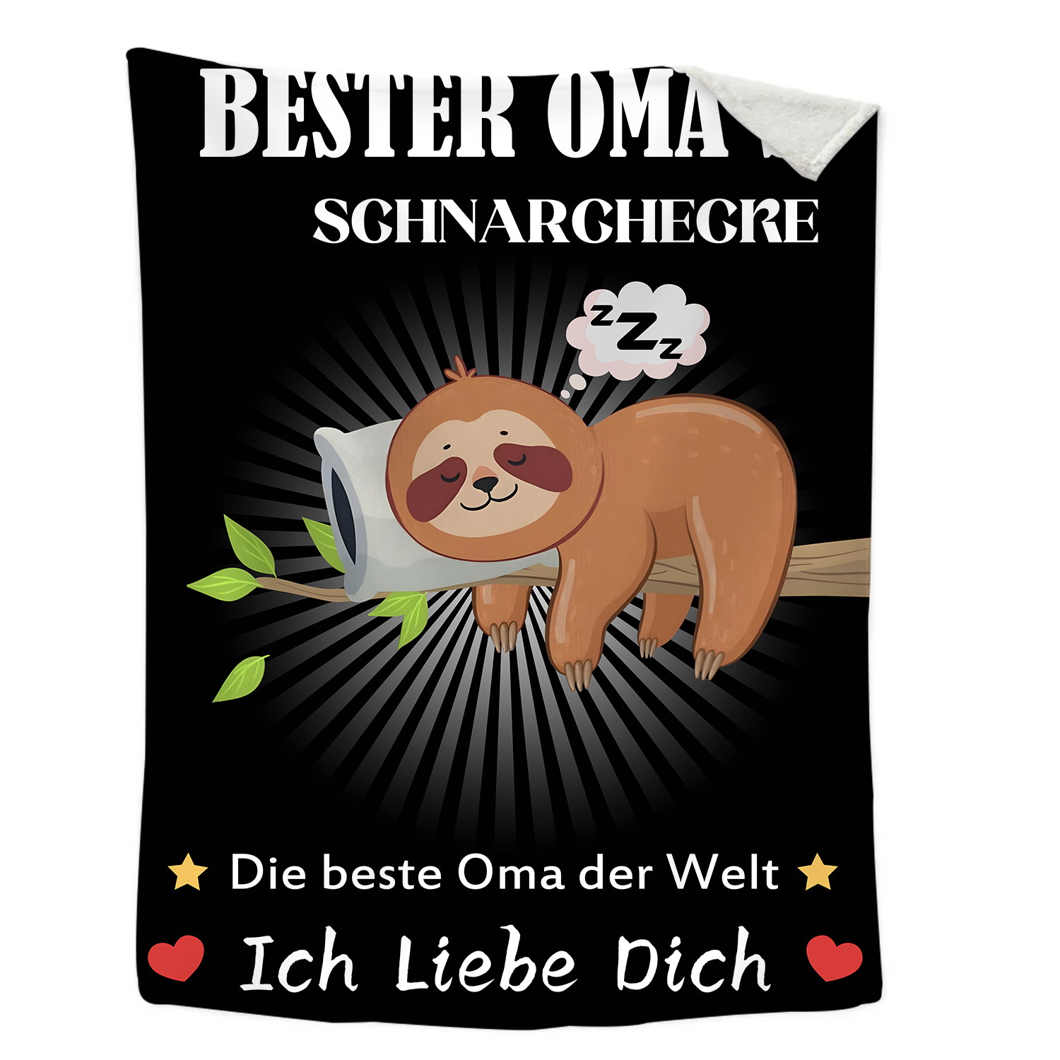 Beste Oma SchnarchecreDecke - Die beste Oma der Welt ich liebe dich - Geschenk für Großmutter