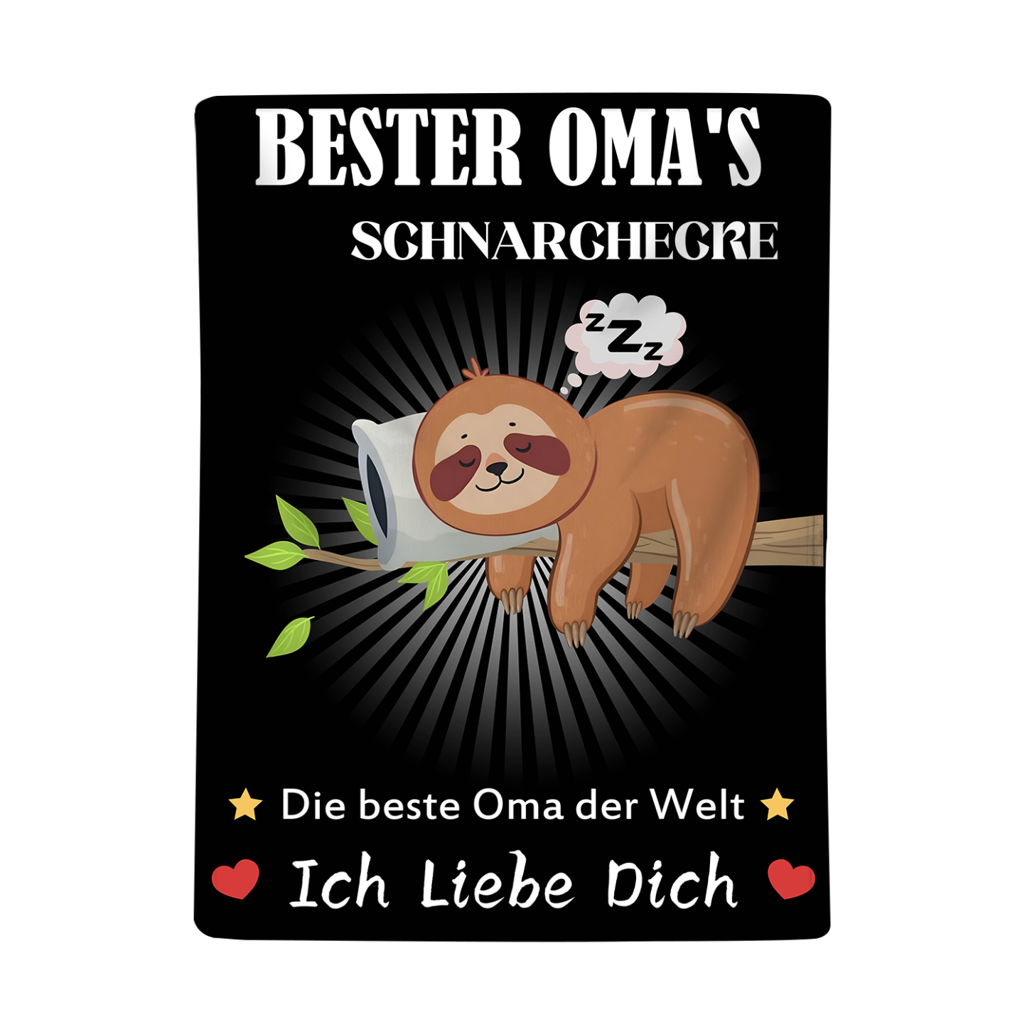 Beste Oma SchnarchecreDecke - Die beste Oma der Welt ich liebe dich - Geschenk für Großmutter