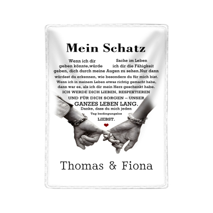 Personalisierte 2 Namen Flanell-Decke mit romantischer Liebesbotschaft – Kuschelige Decke für Paar