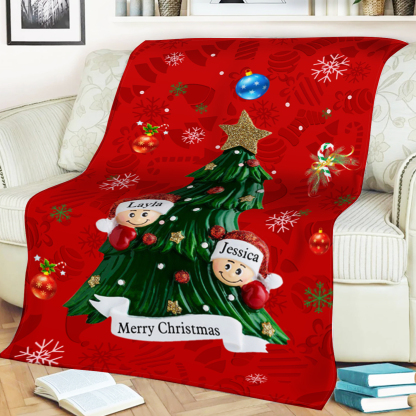 Personalisierbare 2-6 Namen & Text Weihnachtsbaum Decke Weihnachtsdecke Weihnachten Geschenk