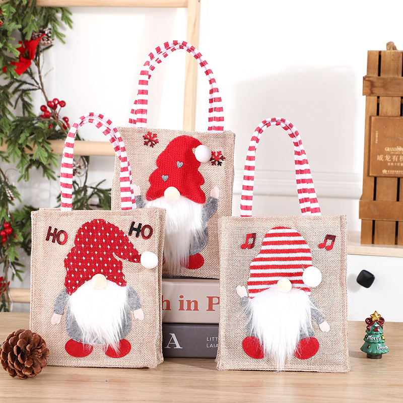 Weihnachtliche Geschenktasche mit Wichtel-Motiven – Drei festliche Varianten zur Auswahl