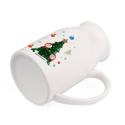 Personalisierte 2-6 Namen & Text Blumenvase mit Weihnachtsbaum-Motiv - Perfektes Weihnachtsgeschenk für Familie