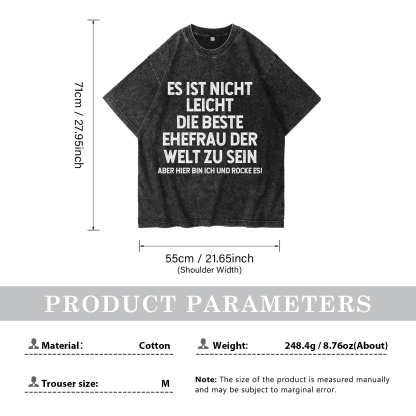 Personalisierte Paar Schwarz T-Shirts – Ehefrau- und Ehemann Designs in zwei Varianten