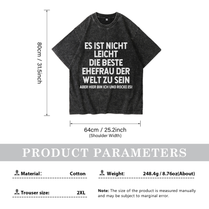 Personalisierte Paar Schwarz T-Shirts – Ehefrau- und Ehemann Designs in zwei Varianten